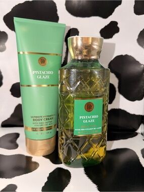 Bath & Body Works Pistachio Glaze Body Cream & Body Wash Duo